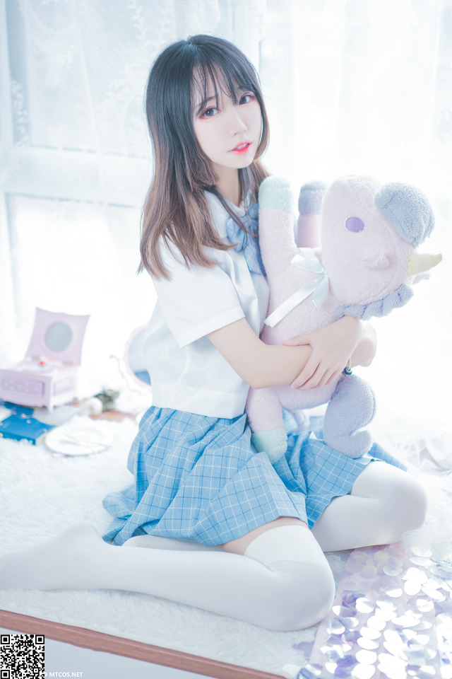喵糖映画 – VOL.019 蓝白梦幻少女[46P917M]-365学习资料