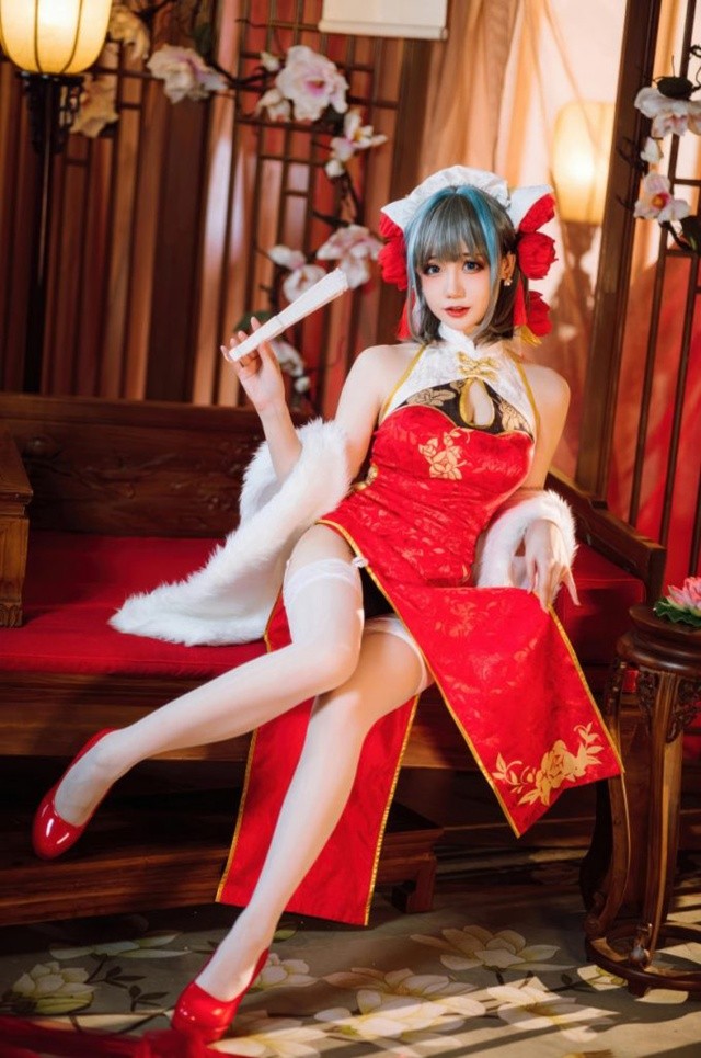 图片[2]-焖焖碳 – NO.046 碧蓝航线-柴郡新春旗袍[29P-180MB]-365学习资料
